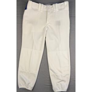 Mizuno Softball Pants Womens Medium Ivory Elastic Cuff Athletic Sports